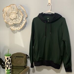 Uniqlo green and navy size medium hoodie